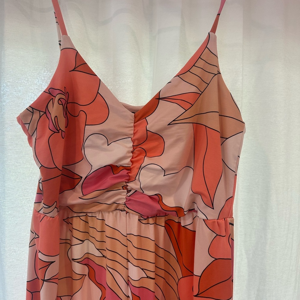 Fighting Eel Peach and Cream Dress